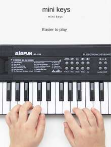 37 键多功能电子键盘钢琴，儿童初学者乐器，早教音乐学习，双电源（电池/插入式），男孩和女孩玩具 - 多款可選 - 查看 3