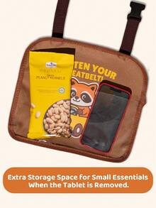 1 Pack Kids Car Backseat IPad Holder – Hands-Free Tablet Mount With Touchscreen Pockets For Healthy Viewing And Travel Entertainment - Brown - View 6