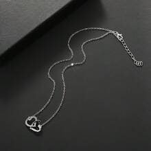 Fashion Necklace Set 4- Dazzling Silver Heart Women's Long Chain Set - Exquisite Accessories - Diverse Clothes And Accessories - Exquisite Gifts - Bạc - Xem 4