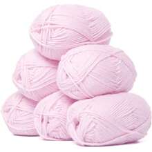 6 Rollen weiche Milchbaumwoll Garn Skeins je 25 Gramm Milchgarn zum Häkeln & Stricken, einfarbige Strickgarne zum Weben von Garn, gehäkeltes Garn Bastelmaterial für DIY Handwerke, Spinnen