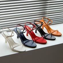 Women Heeled Sandals - 黃色[跟高6.5公分] - 查看 3
