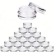 5 pièces - Boîte vide, boîte de rangement pour bijoux en poudre de diamant, boîte de maquillage pour ombre à paupières et rouge à lèvres, petit contenant cosmétique rond portable de voyage, bouteille de sous-emballage étanche, boîte à cosmétiques ronde, bouteille de sous-emballage ronde à paillettes, bouteille ronde pour ombre à paupières, poudre d'or et crème