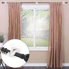 20/16/8/4/2件套公寓宿舍装饰窗帘杆无需钻孔支架，无需钻孔固定器租客友好型粘性窗帘挂钩，用于悬挂窗帘，适用于房车百叶窗、宿舍厨房卧室家居浴室