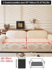 1 件毛绒加厚沙发垫套，现代简约防滑沙发座垫，防尘可洗沙发套，柔软防褪色，宠物友好，适合 L 型沙发和 1/2/3/4 座沙发，适用于卧室、办公室、客厅 - 米色 - 查看 15