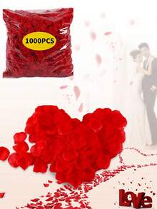 1000 piezas/100 piezas Pétalos de rosa Simulated, tela non-Woven , pétalos apilados, flores sueltas - Multicolor - Ver 8