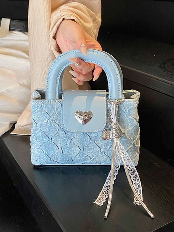 1pc Fashion New PU Embroidery Handbag, Commuting, Travel, Daily Outing, Dating Gift, Minimalist & Generous, Spacious One Shoulder Crossbody Bag For Women