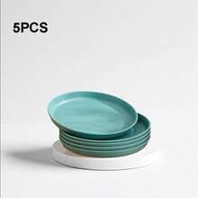 5/10pcs 5.9 Inch (Approx. 15cm) Appetizer Plates, Lightweight PP Dishware, Durable Reusable Plastic Plates/Trays For Salad, Dessert, Cake, Suitable For Graduation/Birthday/Singles Party, Wedding, Outdoor Picnic, Kitchen, Dorm, Microwave And Dishwasher Friendly,School Supplies - Multicolor - View 12