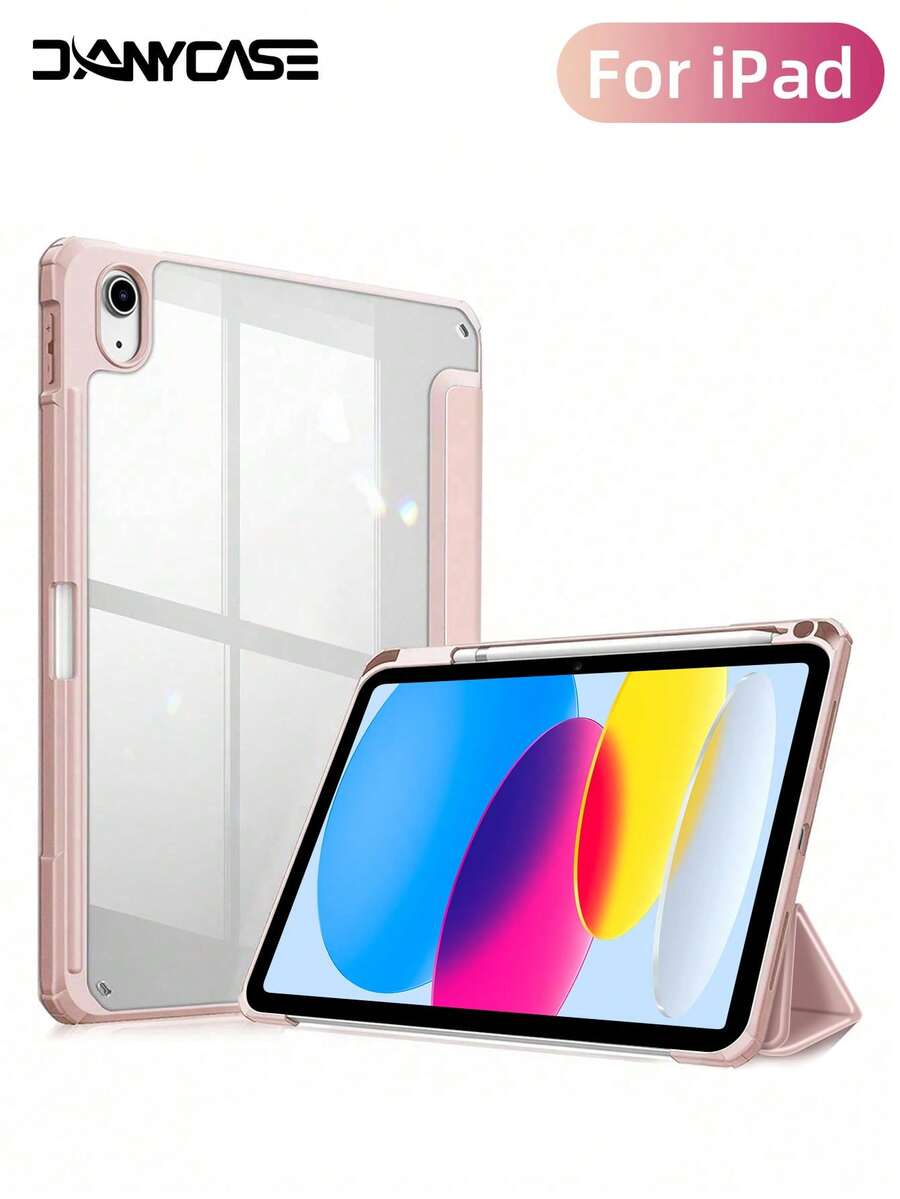 DANYCASE For IPad 11th A16 Air 11 13 M3 2025 Mini 7 6 Air 11 13 M2 2024 Pro 11 13 M4 2024 7th/8th/9th 10.2 Air 4 Air 5 10.9 10th - Pink - View 1