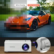 迷你投影仪、家庭影院电影投影仪、便携式户外视频投影仪，适合娱乐爱好者，兼容智能手机/高清电视/USB 等 - 非常适合电影之夜和游戏，一份令人惊喜的礼物。 - 英規插(220-240V) - 查看 3