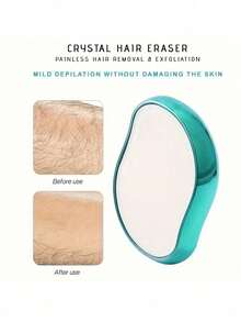 可重复使用的女士腿部脱毛器，防水纳米玻璃脱毛工具 - 神奇水晶玻璃，无需剃毛，可水洗纳米玻璃脱毛器，防水纳米玻璃脱毛工具 - 无痛腿部脱毛和去角质，可重复使用 - 彩色 - 查看 3