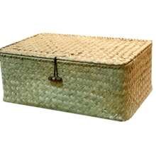 Natural Woven Storage Box With Lid, Handmade Textured, Rustic, Includes Wooden Cover For Dust Protection And Privacy, Large Capacity For Storing Underwear, Stationery, Suitable For Bedroom, Living Room, Creates A Pastoral Ambiance. Natural Material, And Durable, Keeps Desktops/Closets Tidy, Practical And Decorative Storage Solution