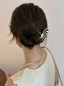 1个女士金属高品质大号黑色/银色/金色发夹，尺寸为4.52英寸/11.5厘米，简约时尚，优雅复古宫廷风格，适合日常发型、化妆、沐浴、通勤、度假、上学、派对、节日、送礼、发髻延长、发髻制作、发髻发片、发型设计发夹、发卡、发夹、发卡、黑色配饰、发饰、头部配饰 - 彩色 - 查看 3