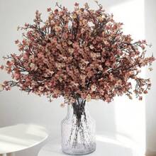 10 piezas de flores artificiales del aliento del bebé, ramo de Gypsophila de plástico de estilo moderno para decoración otoñal, desmontable para arreglos florales DIY, de bajo mantenimiento, adecuado para sala de estar, dormitorio, oficina, boda, mesa, fiesta, decoración del hogar y florero