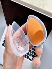 1/3/5pcs Of Cosmetic Sponge Storage Box, Porous Moisture-Proof Transparent Beauty Sponge Holder, Puff Cosmetic Egg Cover, Travel Portable Breathable Storage Box,For Holiday Beach, Bathroom Collection, Bedroom Collection, Large Capacity