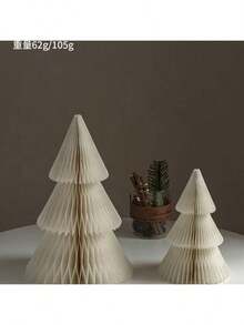 Set di 3 decorazioni da tavolo per albero di Natale in carta a forma di alveare 3D, palla di fiori di carta 2025, decorazione multifunzionale per casa, ufficio, cucina, feste, matrimoni, compleanni e attività stagionali, decorazione per centro tavola, decorazioni natalizie per la casa, regali di Natale, decorazioni natalizie per la stanza, decorazioni natalizie invernali