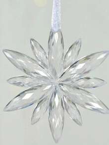 3pcs/9pcs Christmas Creative Transparent Icicle Snowflake Ornaments, Suitable For Outdoor Trees, Home, Store, Holiday, Party, Christmas Tree Decorations - Multicolor - View 4