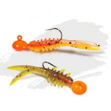 Spinpoler 25mm Micro Soft Worm Fishing Lure Light Game Tpr Mini Ajing Artificial Plastics Insect Ocean Rock Fishing Ice Fishing Freshwater Saltwater Mackerel Rockfishtackle - Multicolor - View 6
