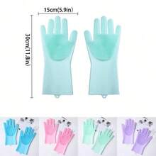 1 par de chándal para baño de mascotas, choclos de ducha de cerdas cortas de silicona para perros, herramienta de limpieza para mascotas para gatos y perros