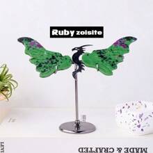 Artisan-Carved Rock Crystal Dragon Wings In Flight: Elegant Home/Office Decor | Perfect Romantic Gift For Christmas & Milestones
