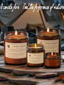 1支创意复古玻璃香氛蜡烛，天然植物蜡，无烟香氛，温暖烛光，植物香氛，适合送给女朋友、朋友，情人节礼物，浪漫婚礼，装饰，约会，节日派对，生日周年纪念日，家庭办公室，家居装饰