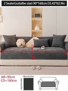 1 件四季沙发垫套，现代简约防滑沙发座垫，防水防尘可洗沙发套，柔软防褪色，宠物友好，适合 L 型沙发和 1/2/3/4 座沙发 - 深灰色 - 查看 15