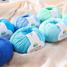 100% Cotton Yarn, 6 Balls*50g (Total 300g), 1 Ball Length 160m, 6 Ball Pack, Skin-Friendly, Breathable Cotton Yarn For Knitting Sweaters, Crocheting Blankets, Weaving Vests, Handmade Crafts, Multiple Color Options - 6 Balls Of Pure Cotton - View 6