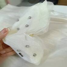 1 Peça/2 Peças Delicado Grampo de Cabelo Tipo Garra de Caranguejo com Pérola Falsa e Borboleta de Chiffon Francês, Acessório de Cabelo Elegante e Minimalista, Material Escolar, Faculdade, Acessórios de Cabelo com Pérola Falsa