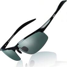DUCO Mens Sports Polarized  UV Protection  For Men 8177s - Black Frame Green Lens - View 12