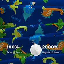 Kids Dinosaur Print Plush Blanket, Air Conditioning Blanket, Sofa Cover Blanket, Suitable For Home, Office, Outdoor, Camping, Travel, Air Conditioning Nap Blanket - Multicolor - View 9