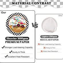 10/20/40/50pcs, Monster Truck Party Tableware Set Monster Truck 7 Inch/9 Inch Plate Car Birthday Party Supplies Decoration Black And White Plaid Theme Birthday Supplies Monster Truck Theme Paper Plates, Napkins And Cups Set, Disposable Party Tableware For Kids Birthday Party, Family Picnic - Multicolor - View 4