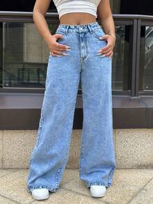 Mobula Sound#Versatile Fashion Casual Elegant Cute Pants For Spring/Summer, Suitable For Holiday, Daily, Birthday, Party, Formal Evening, Back To School, Singles Party, Travel, Stage And Concert, Tea Party, Airport, Made Of Denim, With Embroidery And Bow Design