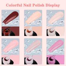 Neutral Gel Nail Polish Kit With U V Light 54W Nail Lamp Halloween 6 Colors Nude Pink Brown Soak Off Gel Nail Polish Set Nail Gel Kit No Wipe Base Top Coat Gel Manicure Kit DIY Home Tools - 玫紅色 - 查看 3
