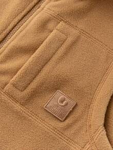 mini bala Kids Reversible Fleece Vest 2025 Autumn Soft Warm Outerwear - Dark Khaki - View 7