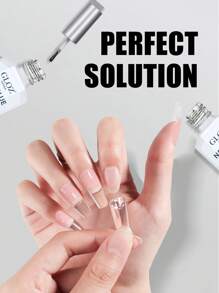 GLOZ 凝胶指甲油 15ml 指甲胶适用于丙烯酸指甲，4 合 1 超强刷指甲胶适用于假指甲和凝胶指甲油 LED 灯必备美甲礼物