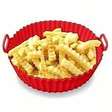 1pc Reusable Silicone Air Fryer Baking Tray, Air Fryer Accessory - Multicolor - View 9