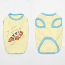 Chaleco con estampado de altavoz para mascotas, ligero para perros pequeños como schnauzer, caniche, panda en primavera y verano - Blanco - Ver 7