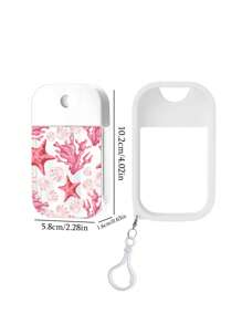 1pc Summer College Style Ocean Turtle Pattern Spray Bottle. Perfume Spray Bottle With Hook And Anti-Fall Silicone Cover, Hawaii Travel Portable Cosmetic Bottle, Makeup Spray Bottle, Birthday Gift For Family Or Friends, Holiday Gift, Suitable For 50ml