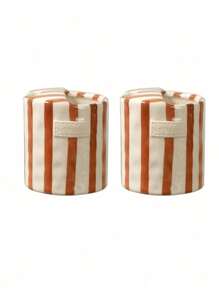 1pc Ins Style Striped Handgrip Coffee Mugs, Cute Girly Highly Attractive Romantic Water/Milk/Latte Cups For Women