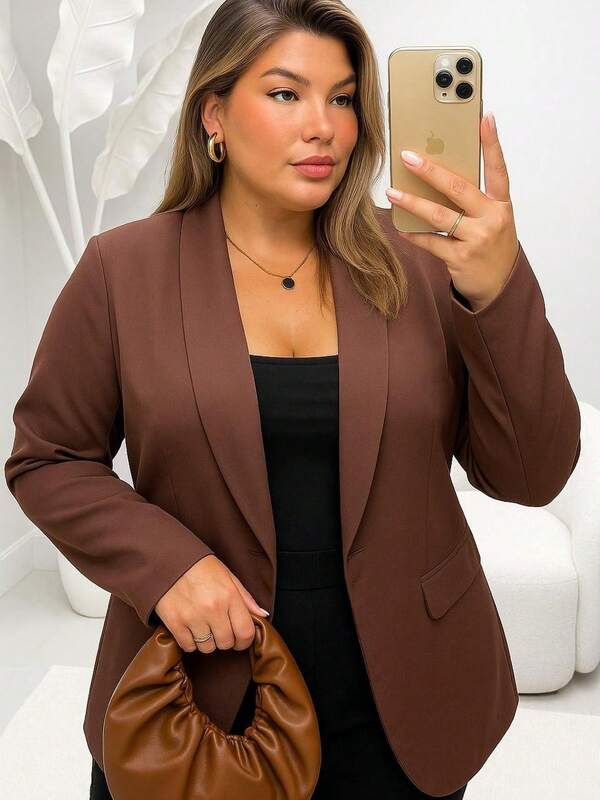 Blazer Alfaiataria Plus Size Elegância