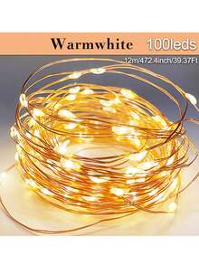 1pc 50/100/200/300LEDs Copper Wire Fairy Light Strings - USB Powered With Remote Control, 8 Lighting Modes, 7/12/22/32m Long, Perfect For Wedding, Party, Home, And Christmas Decorations - Yellow - View 18