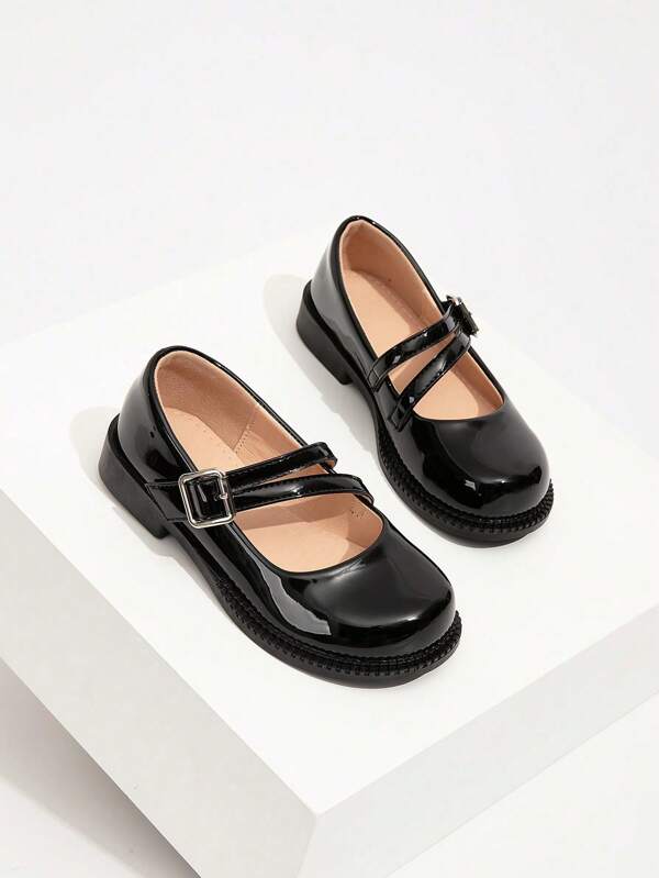 1 Pair Fashionable Decorative Flat Princess Shoes, Cute & Beautiful For Girls, Suitable For School