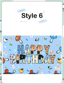 Fondo de fotografía de la casa de dibujos animados Bluey, fondo exterior con cielo azul y camión, decoración de fiesta de mascotas, banner de fondo perfecto para photocall de fiesta de cumpleaños, props de estudio, fondo de feliz cumpleaños, ducha hawaiana, fondo hawaiano con globos, fondo de dibujos animados, banner de decoración de fiesta - Multicolor - Ver 9