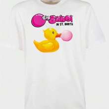 MC2 Saint Barths Big Babol Peripheral Pattern Printing Summer Luxury Brand Tee Cotton Women's T-Shirts Short Sleeves Women Tee - trắng - Xem 1