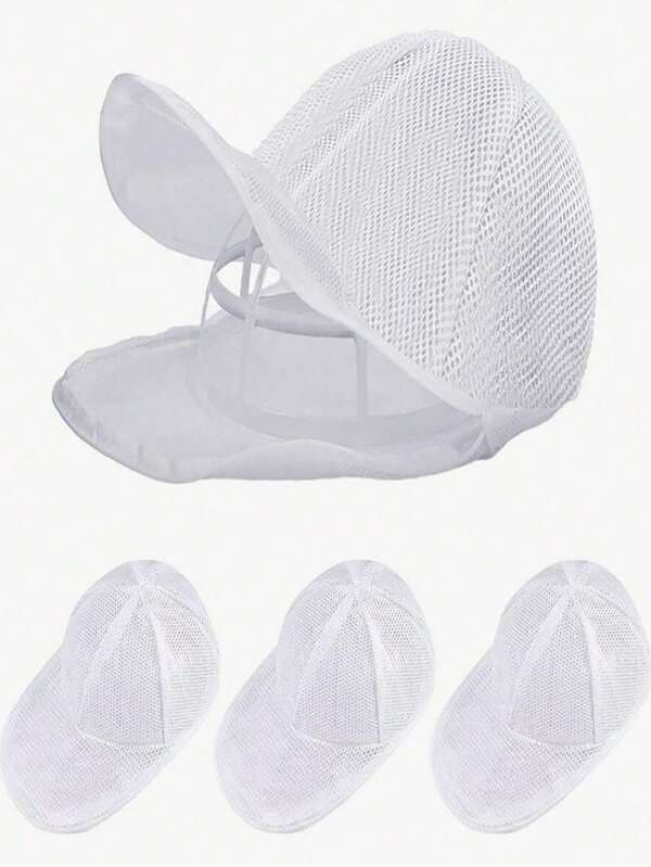 Baseball Cap Cleaning Set: Hat Washer Rack & Mesh Laundry Bags - Anti-Deformation, Dishwasher & Machine Safe