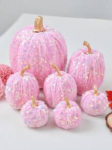 1/7PCS Autumn Artificial Velvet Pumpkin Various Sizes Artificial Flocking Foam Pumpkin Thanksgiving Halloween Harvest Festival Seasonal Festival Decoration Family Farmhouse Wedding Party Desktop Center Decoration ﻿ ﻿ Home Decor Halloween Decor Fall Decor Room Decor Autumn Decor Christmas Decorations Home Christmas Gifts Christmas Decor