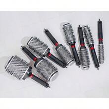 QYTechnique Thermal Hair Brush 390 2 For Curling And Styling HeatRetaining Barrel With AntiStatic Tourmaline Bristles Round Thermal Brush Ideal For All Hair Types1613 - 黑銀 - 查看 8