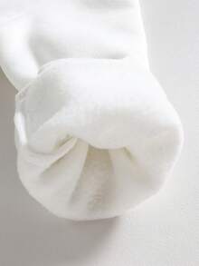 Toddler Letter Print Warm Crew Neck Sweatshirt And Pants Set - Black - View 5