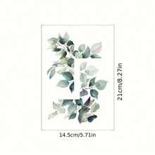 1/3/5 piezas Pegatinas de pared de interruptor con diseño de hojas de plantas verdes sencillas, decoración de pared de plantas verdes, calcomanías decorativas de interruptor, decoración del hogar fresca y verde, diseños de plantas verdes en varios estilos, patrón floral autoadhesivo, fácil de aplicar, adecuado para baño y decoración del hogar