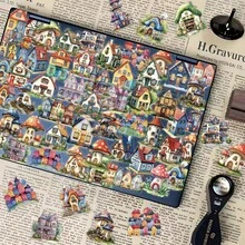 SCXXBSW 50pcs Transparent PET Stickers Fairy Tale Houses, DIY Decorative Luggage, Guitar, Notebook, Creative And Fun Cartoon Waterproof Stickers - Multicolor - View 5