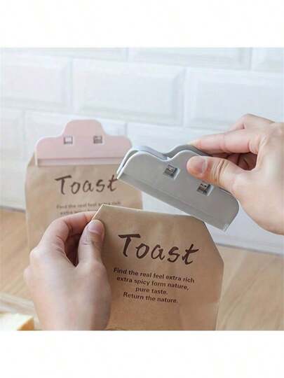 5pcs Reusable Food Bag Clips, Potato Chip Clips, Food Bag Clips, Diamond Brushed Clips, Large Seam Clips, Suitable For Diamond Art Quilting And Embroidery Multi-Functional Food Bag Clips, Can Maintain Freshness And Processing Stability (Style Random)